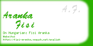 aranka fisi business card